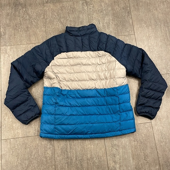 LL Bean 650 Fill Fleece Lined Colorblock Down Puffer Jacket - Picture 5 of 5